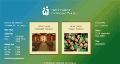 Desktop Screenshot of peoriaholyfamily.com